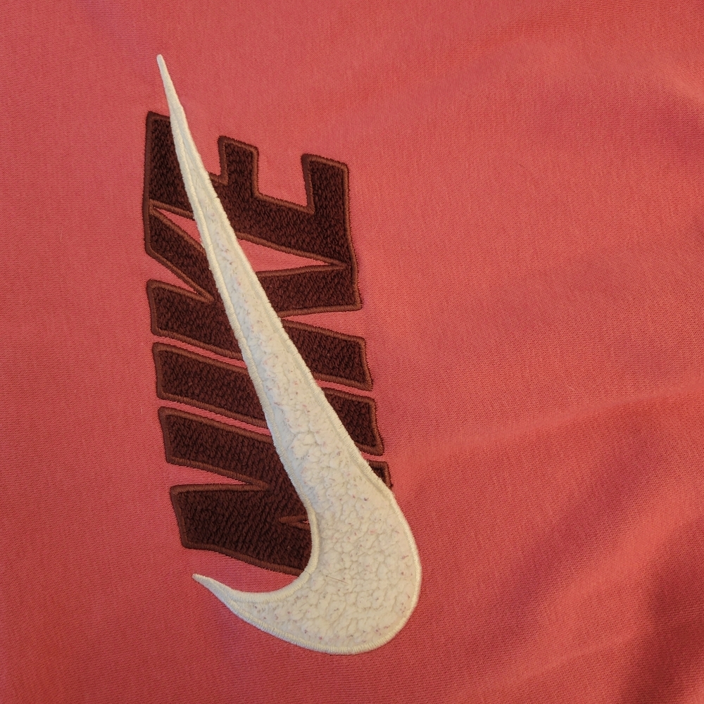 Nike Pink Icon Clash Oversized Cropped Sweatshirt Women's Large - Picture 4 of 6